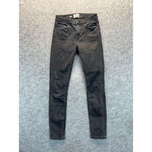 Acne Studios Womens‎ Skin 5 Jeans Size 26x32 Skinny Black Denim Pants Mid Rise